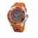 Оранжевые часы Kyboe с темным циферблатом и стальным корпусом